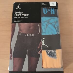 JORDAN Flight Micro Dri-Fit Boxer Briefs 2 Pack Blue Yellow Men’s M (32-34)
